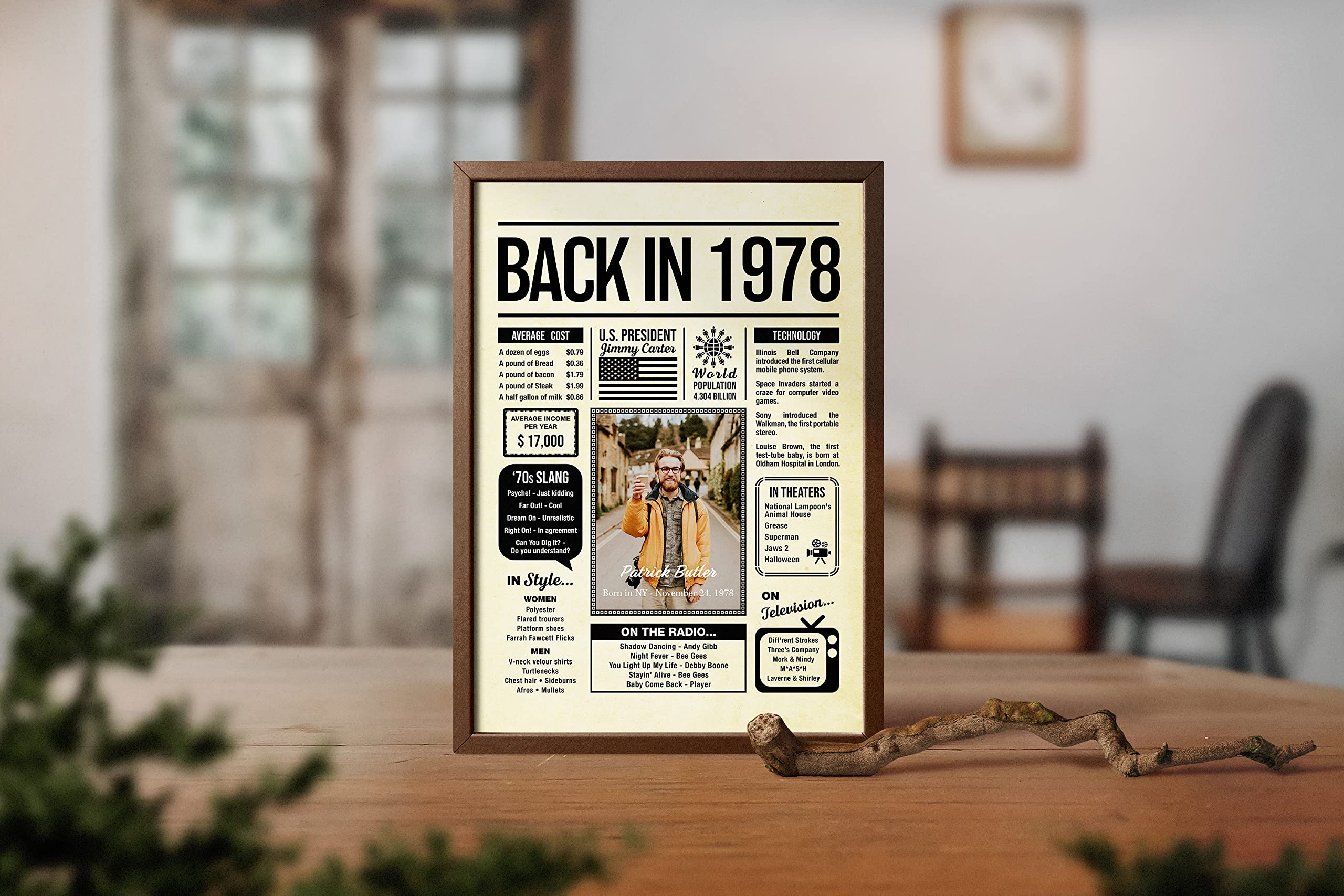 Amazon.com: Personalized 47 year old birthday gifts - Back in 1978
